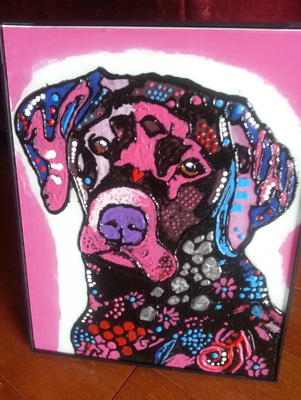 Black Lab 8x10 Multi Media 3D artwork